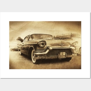 1957 Cadillac, vintage Posters and Art